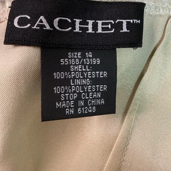 Cachet Cream silver Lace Mini Dress Size 14 - Picture 6 of 10